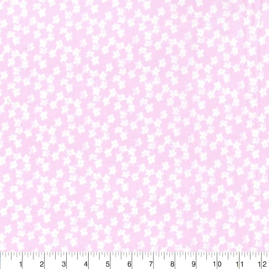 Fabric Traditions Pink Tonal Flowers Cotton Fabric
